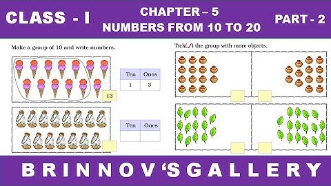 NCERT | Class 1 | Maths | Chapter 5 | numbers from 10 to 20 | learn numbers | learn  10 to 20