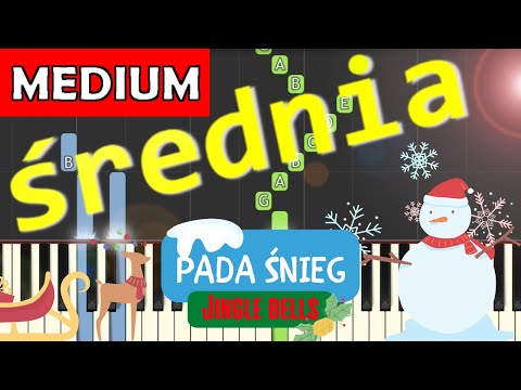 🎹 Pada śnieg (Dzwonki sań, Jingle bells) - Piano Tutorial (średnia wersja) 🎵 TABY I NUTY W OPISIE 🎼
