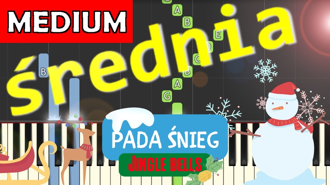 Piosenka Pada Snieg Dzwonia Dzwonki San Tekst 🎹 Pada śnieg (Dzwonki sań, Jingle bells) - Piano Tutorial (średnia