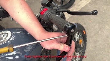FENRIR Motorcycle Bar End Mirror Installation Method for Handlebar with Inner Diameter 17MM-19MM