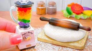 Tasty Miniature Idea Make Rainbow Pizza in Mini Kitchen - Best of Miniature Cooking