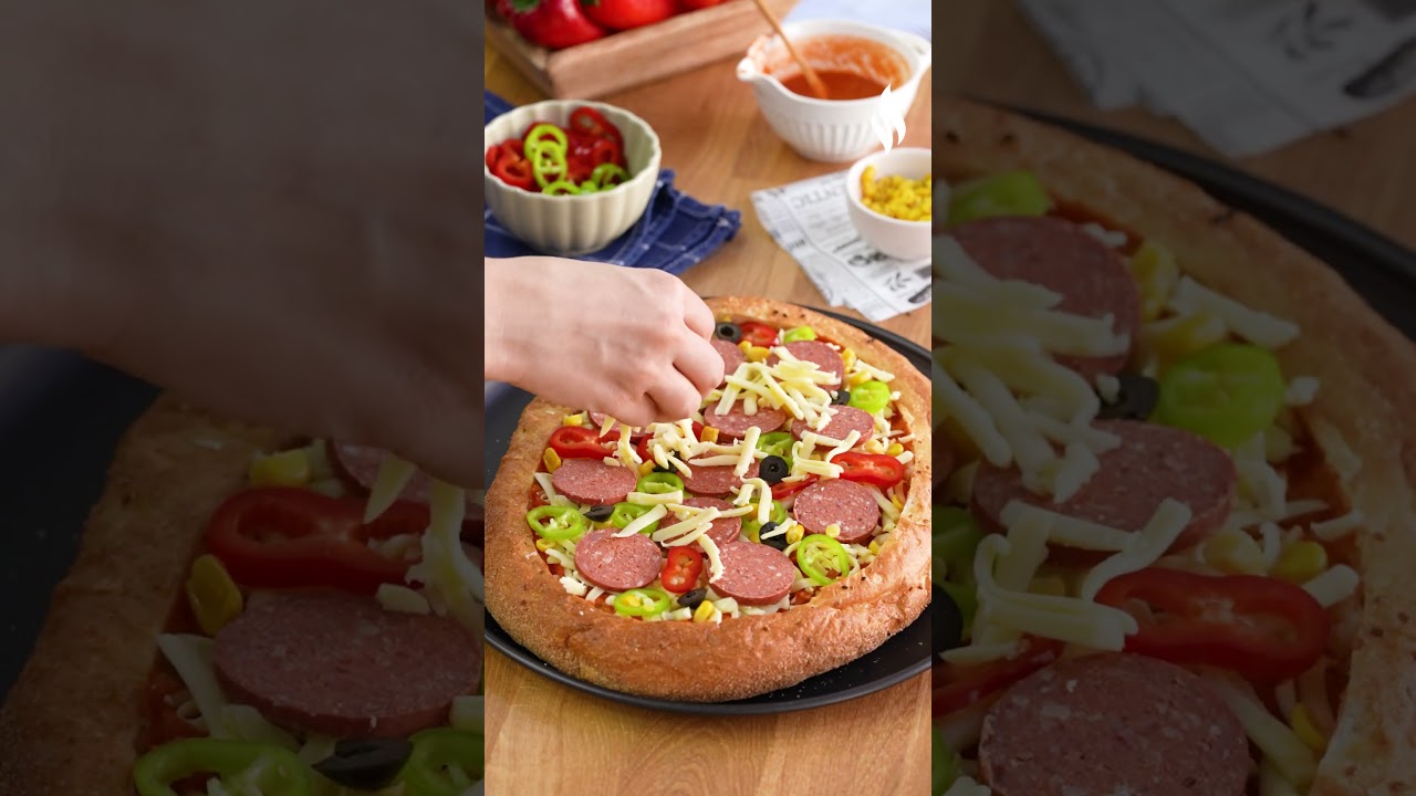 Ramazan Pidesinden Pizza Tarifi ???????? Nefis Yemek Tarifleri #shorts