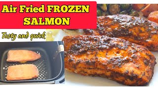 Air fried Frozen  SALMON Fish Recipe. How to Cook Salmon fillet In Air fryer. Air Fry Salmon Fish