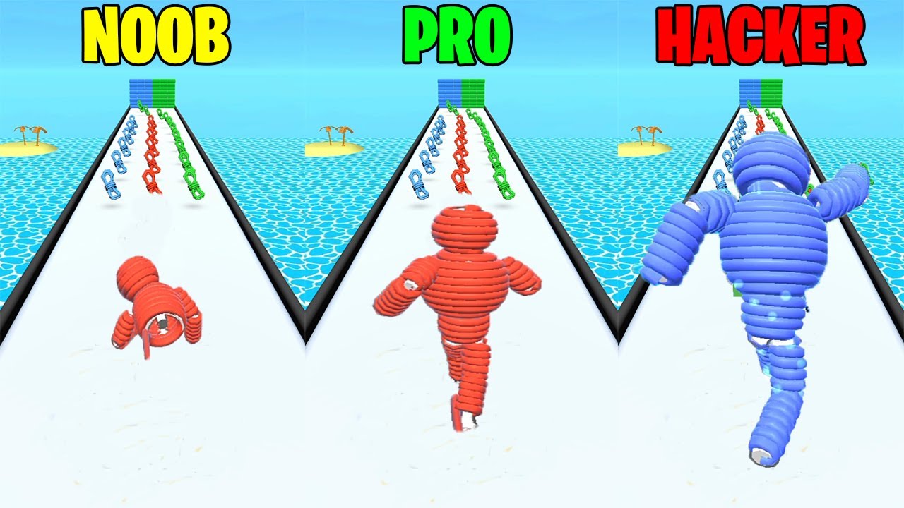 NOOB vs PRO vs HACKER - Rope Man Run