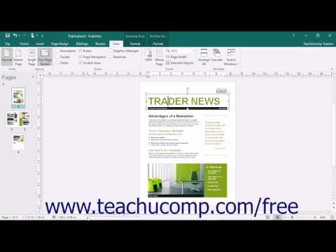 Publisher 2016 Tutorial The Status Bar Microsoft Training
