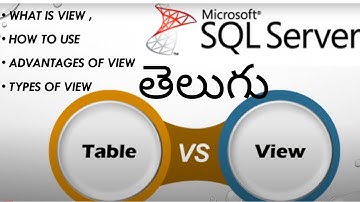 20.SQL Server View in Telugu || How to Create VIEW in SQL