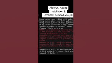 Aider AI AGENT INSTALLATION #chatgpt #artificialintelligence #coding #AI #aider #gpt #o1 #claude