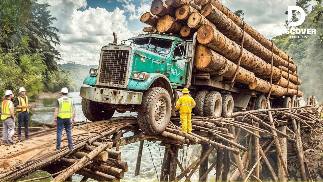 INSANE Logging Truck Driving Skills | Oversize Timber Loads & Fastest ...