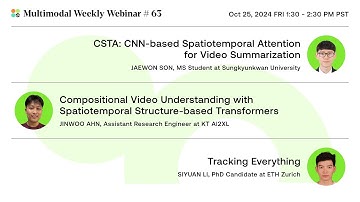 Video summarization, Compositional video understanding, & Tracking everything | Multimodal Weekly 63