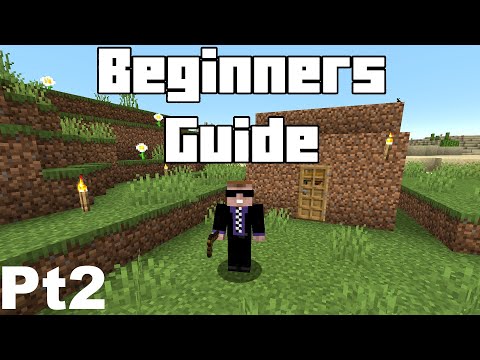 Minecraft Beginners Guide - Part 2 - Shelter, Storage, Bed, Spawn Point and Farming