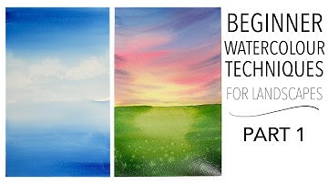 Beginner Watercolour Techniques Part 1 - Gradients, Backgrounds & The Wet On Wet Technique