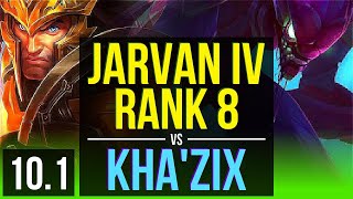 JARVAN IV vs KHA'ZIX (JUNGLE) | Rank 1 Jarvan IV, Rank 8, KDA 9/1/13 | TR Grandmaster | v10.1