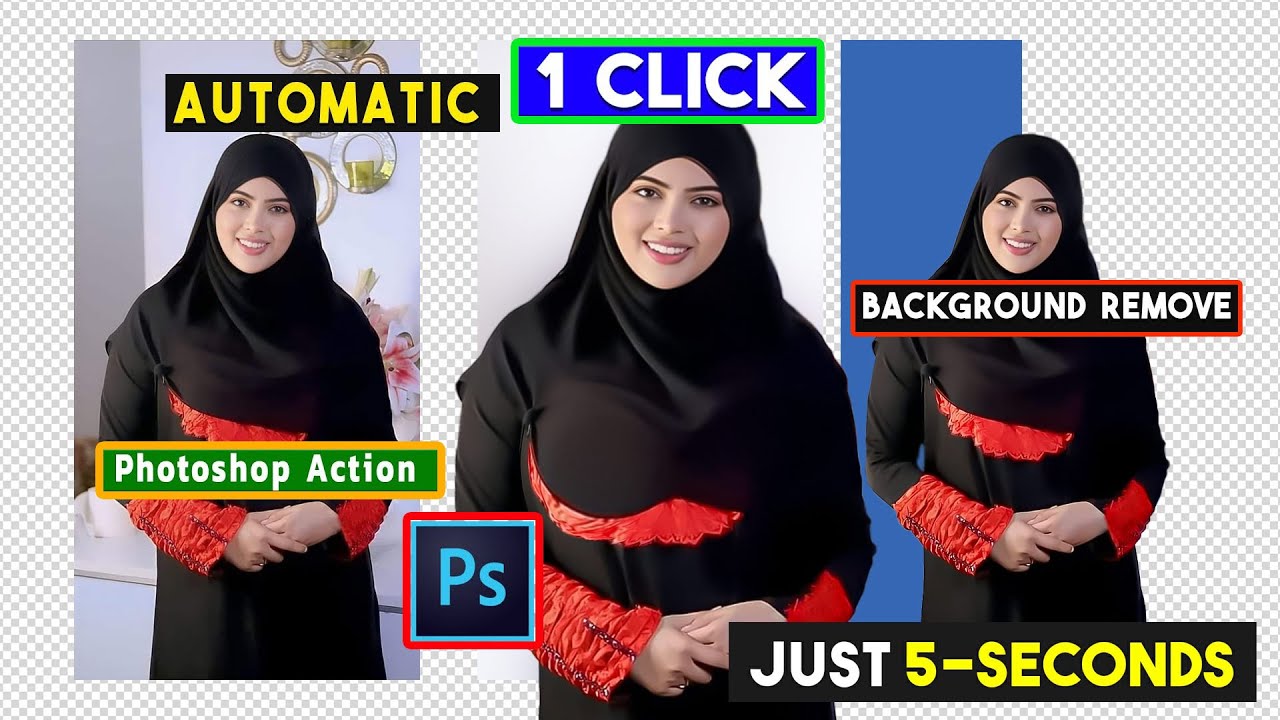 1 Click Automatic Background Remove Photoshop - YouTube