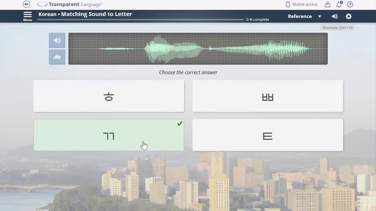 Learning the alphabet with Transparent Language Online