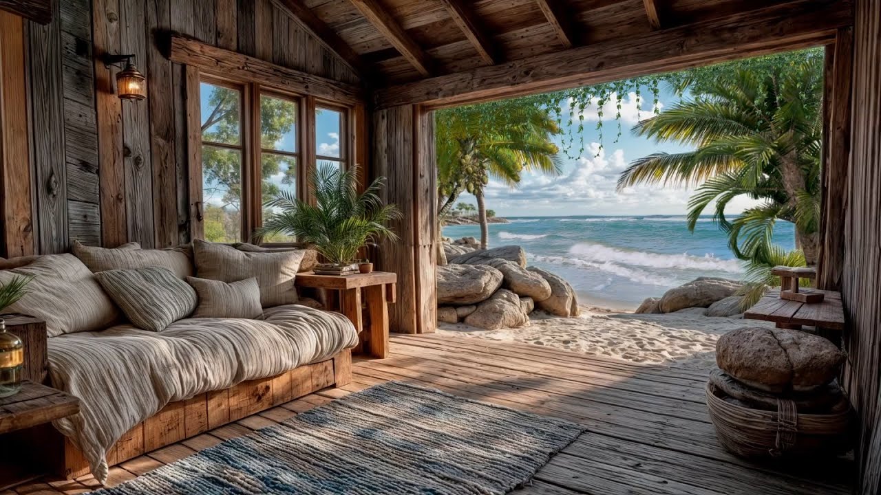 🌴 Coastal Morning Serenity 🌊 | Gentle Waves & Ocean Breeze for Deep Relaxation