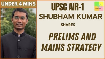 UPSC Topper AIR 1 Shubham Kumar Shares Prelims and Mains Strategy | UPSC 2020