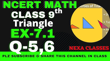 Ex-7.1 Q-5,6 | Chapter 7 | Triangles | Class 9th NCERT Math |