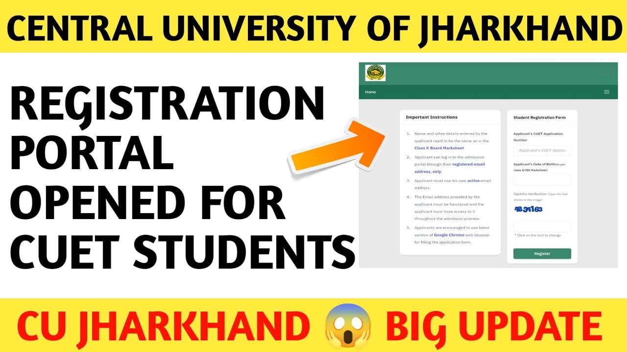 Central University Of Jharkhand Admission form 2022 fees,admission ...