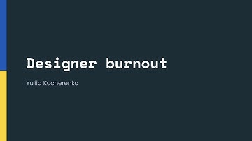 Designer burnout