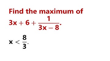Find the maximum of the expression. | Using a simpler approach. | A nice algebraic problem.