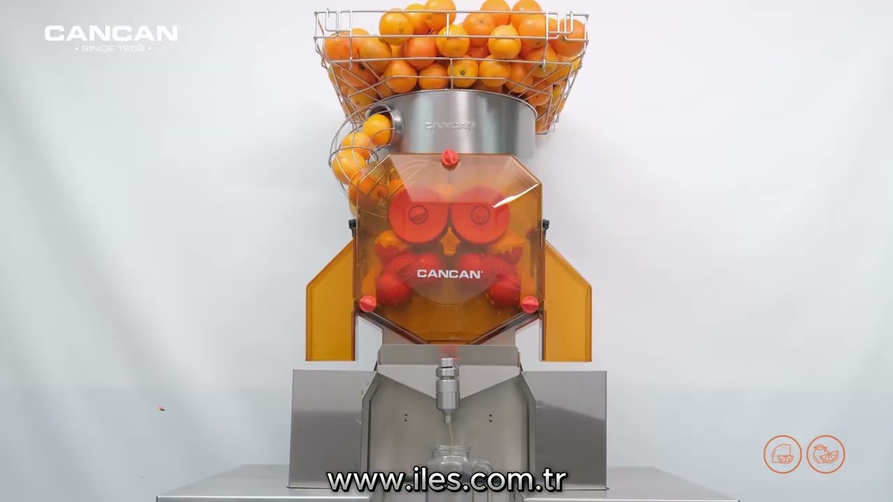 Cancan Çift Posa Kovalı Otomatik Portakal Sıkma Makinesi | Self Servis