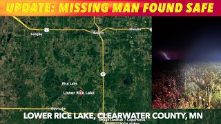 UPDATE: Missing Man On Lower Rice Lake, MN Found Safe!