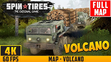 SpinTires (2014) - Full Walkthrough Map - Volcano - No Commentary (4K 60FPS)