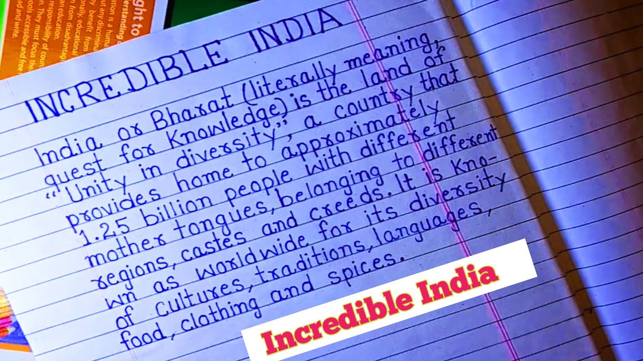 incredible india essay 100 words