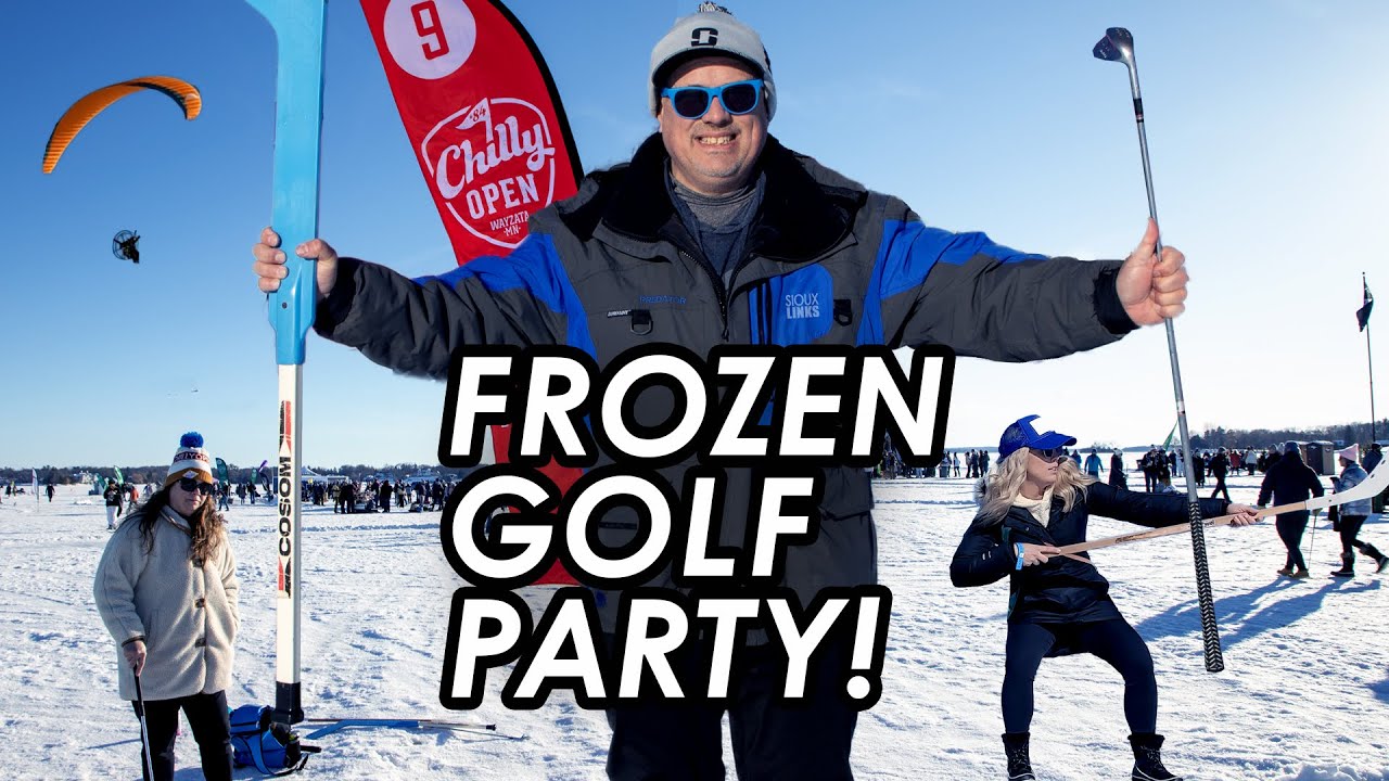 We Golf the Chilly Open 🏒 Frozen Lake Golf Party YouTube