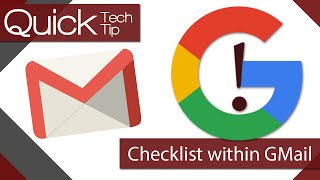 Quick Tech Tip - Checklist for Tasks within GMail - Never Forget again! screenshot 2