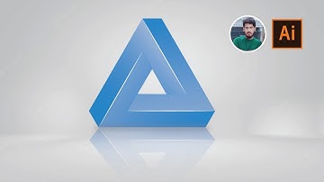 How to Design Impossible Triangle Shape । 3D illusion, Penrose triangle। Adobe Illustrator Tutorial