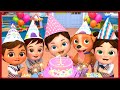 Happy Birthday Song  Old MacDonald Dance  Wheels on the Bus!   MORE Banana Cartoon 3D Nursery Rhymes