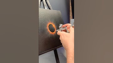 Solar Eclipse Airbrushing Timelapse #shorts