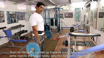 Biceps: Reverse Grip Barbell Curls, Tutorials by Rao