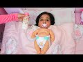  shafa pretend play baby with mommy
