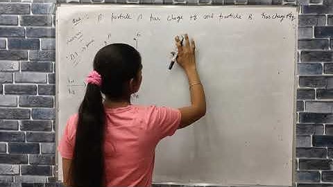 a particle A has charge +q and particle B has charge+4q  with each of