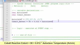 SysCAD Tutorial - Section 8.2-8.3 Insert and Write a PGM Controller