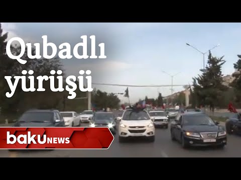 Qubadlının işğaldan azad olunması ilə bağlı yürüş keçirildi - Baku TV