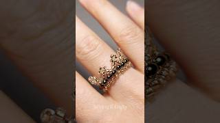DIY 👑✨️Crown beads ring #beads #beadwork #diycraft #artideas