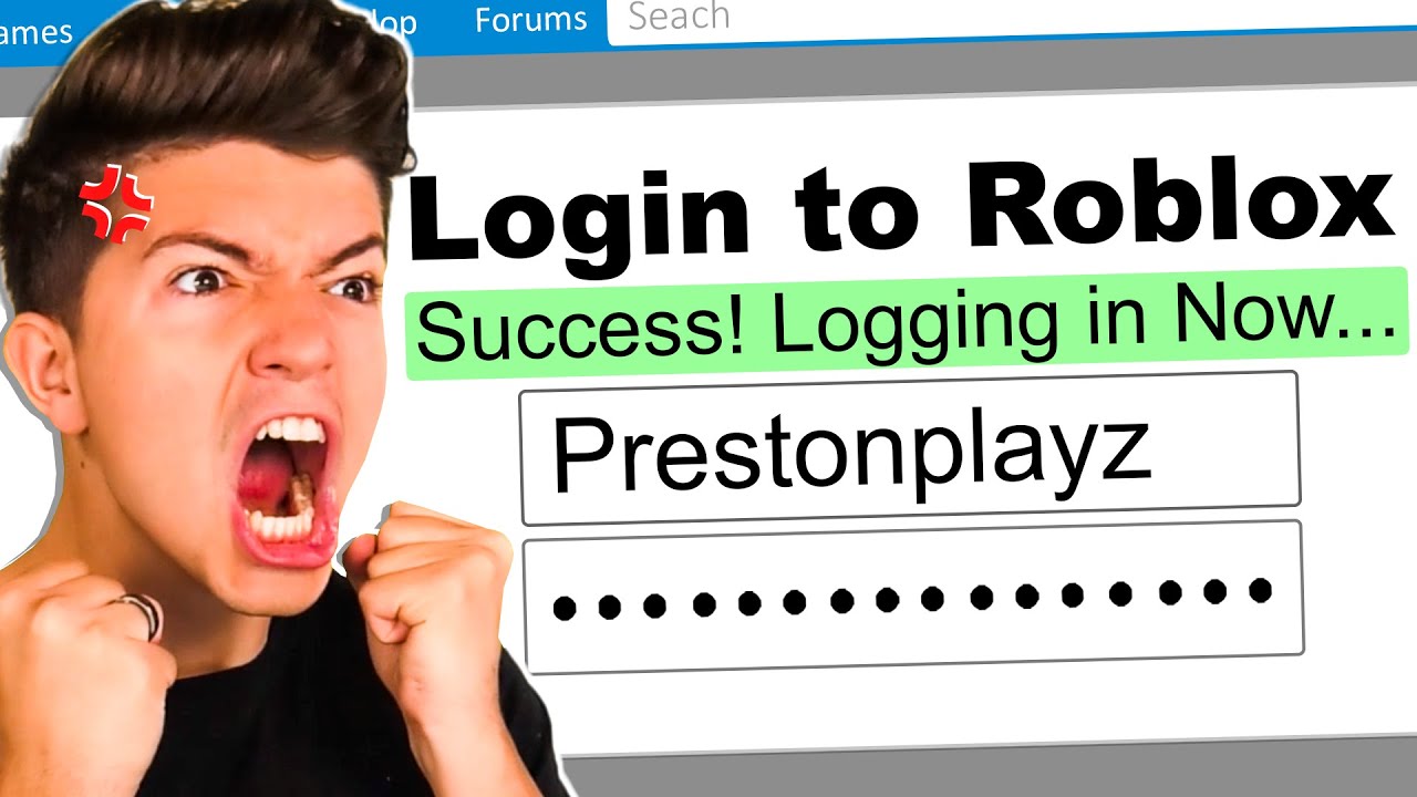 I Hacked Prestonplayz Roblox Account Youtube - preston playz breaking into roblox hq