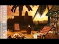 Sunset Beach Ambience | Cozy Bonfire and Sound of Waves | Video for Sleep and Relaxation#sunset