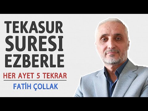 Tekasur suresi ezberle her ayet 5 tekrar (Fatih Çollak)