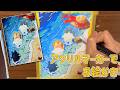 【作業動画】アクリルマーカーで猫達の絵を描く！
