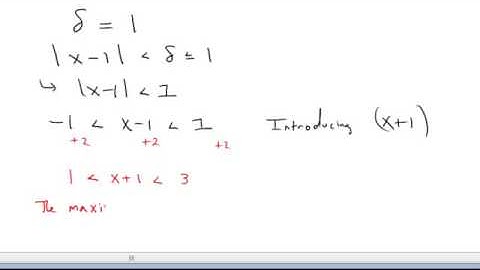 Epsilon Delta for a quadratic