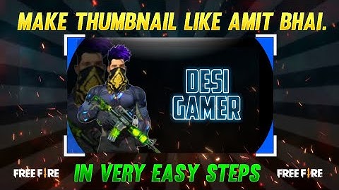 How to Make LiveStream Thumbnail Like Desi Gamer In Very Easy Steps | VermaStar gaming.