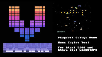 Atari 8bit and Atari 5200 Galaga Tech Demo By Playsoft #Atari400mini