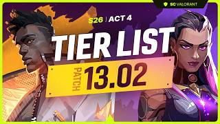 NEW Agent Tier List PATCH 13.02! - MASSIVE PHOENIX NERFS!