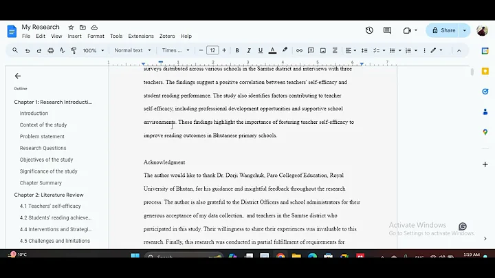 Create Table of Contents in Google docs easily