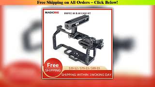 MAGICRIG BMPCC 4K 6K Camera Cage W/ NATO Rail Cold Shoe Top Handle T5 SSD Mount Clamp for