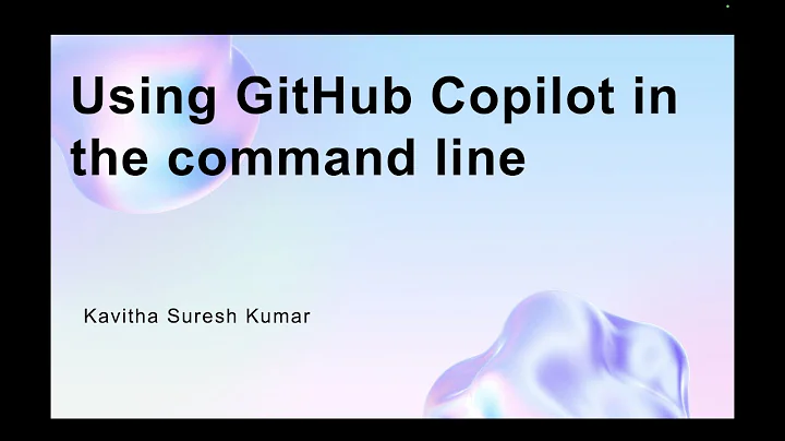 Using GitHub Copilot in the command line